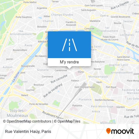 Rue Valentin Haüy plan