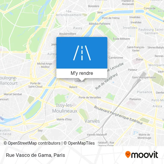 Rue Vasco de Gama plan