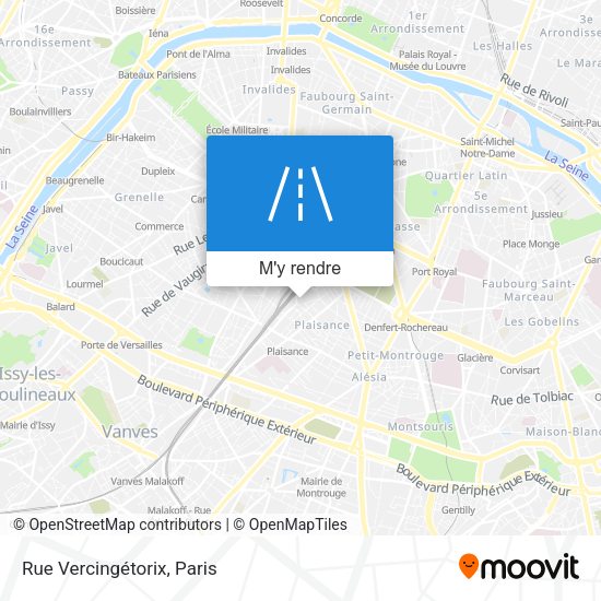 Rue Vercingétorix plan