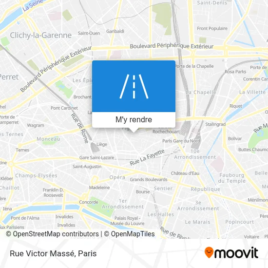 Rue Victor Massé plan