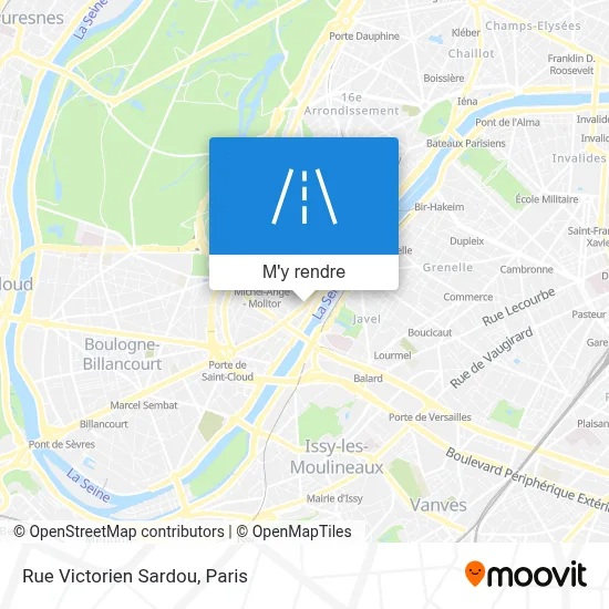 Rue Victorien Sardou plan