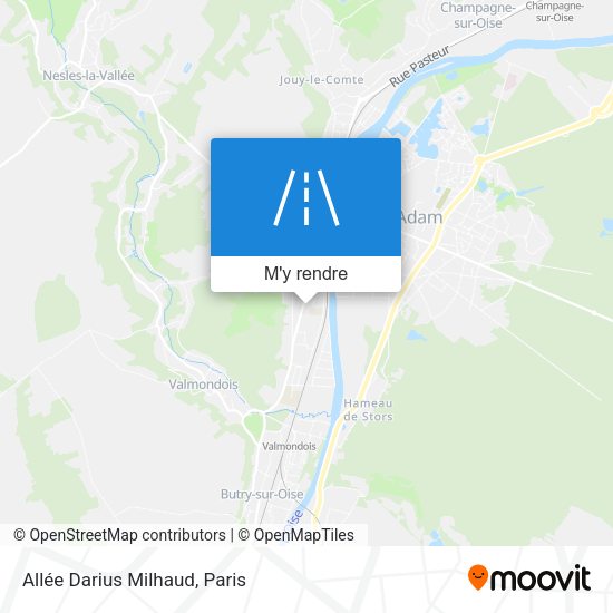 Allée Darius Milhaud plan