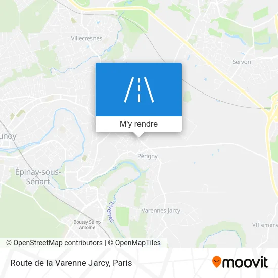 Route de la Varenne Jarcy plan