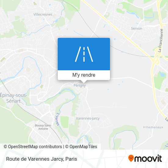 Route de Varennes Jarcy plan