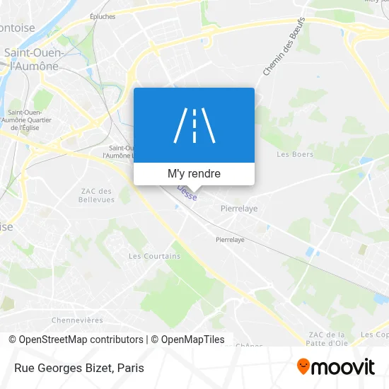 Rue Georges Bizet plan