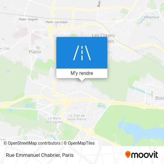 Rue Emmanuel Chabrier plan