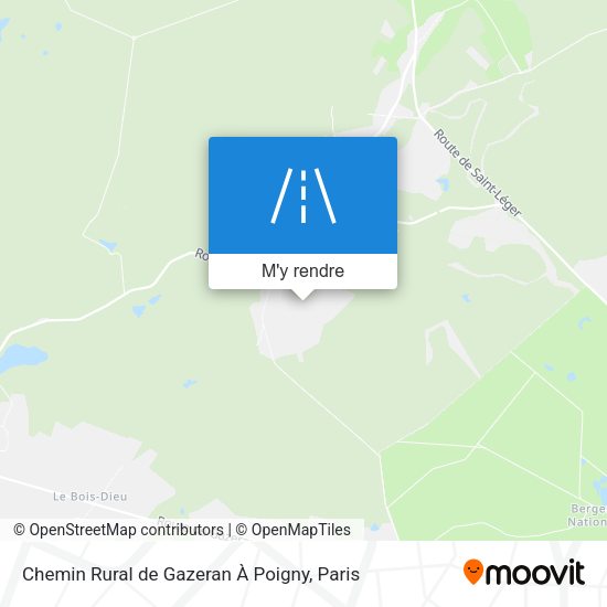 Chemin Rural de Gazeran À Poigny plan