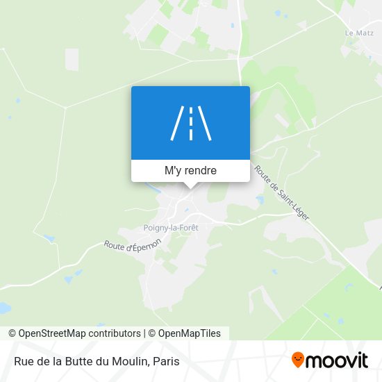 Rue de la Butte du Moulin plan