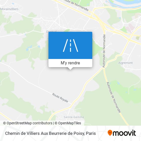 Chemin De Villiers Aux Beurrerie De Poisy plan