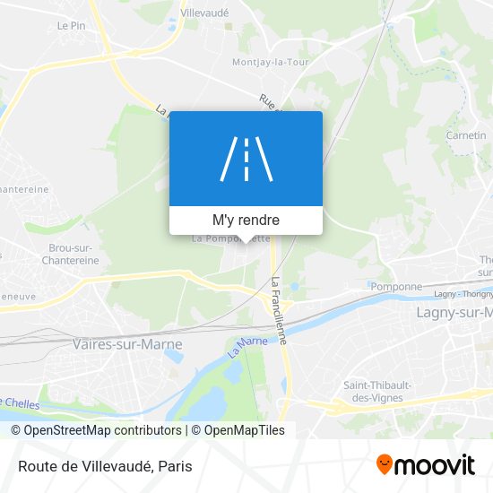 Route de Villevaudé plan