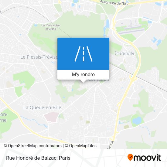 Rue Honoré de Balzac plan