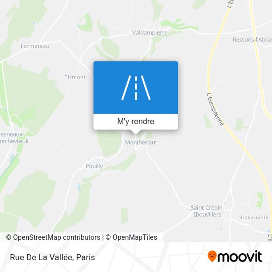 Rue De La Vallée plan