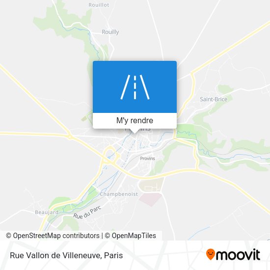 Rue Vallon de Villeneuve plan