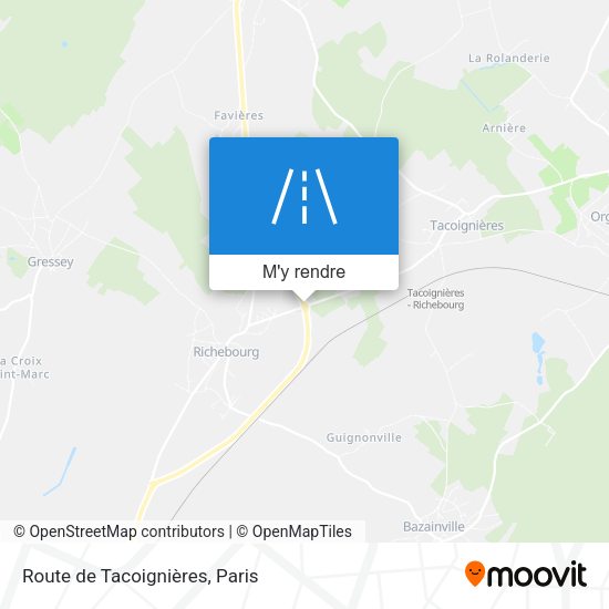 Route de Tacoignières plan