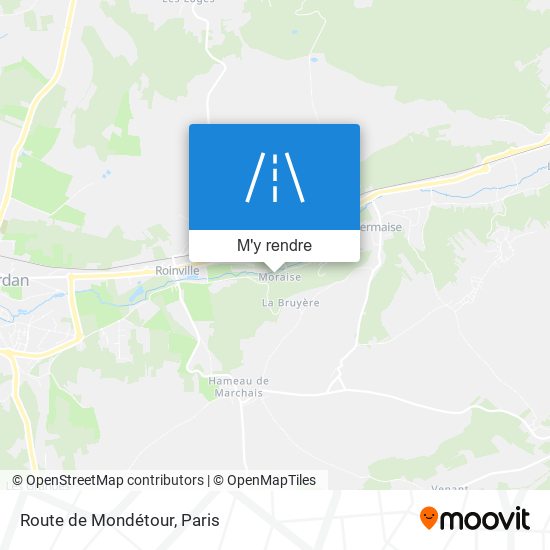 Route de Mondétour plan