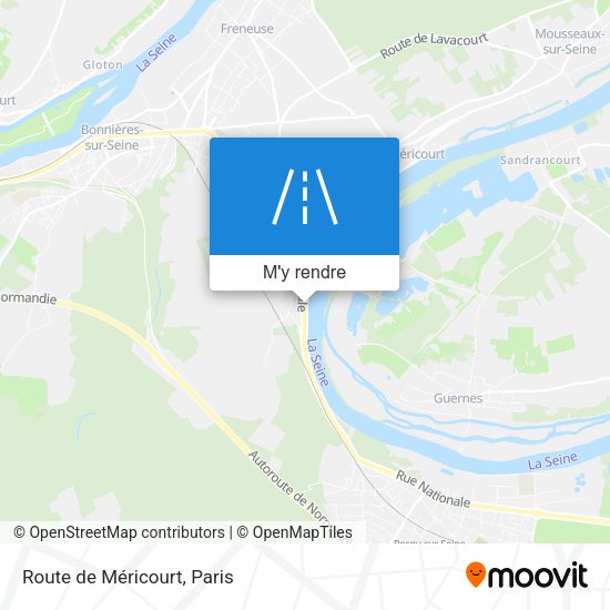 Route de Méricourt plan