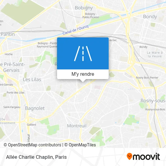 Allée Charlie Chaplin plan