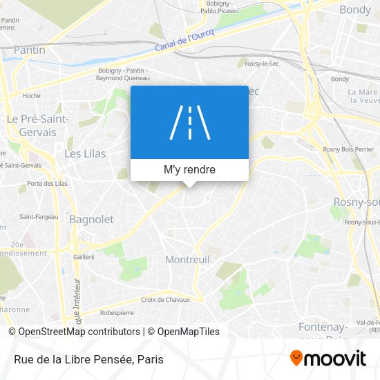 Rue de la Libre Pensée plan