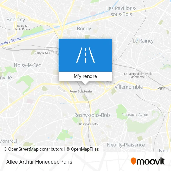 Allée Arthur Honegger plan