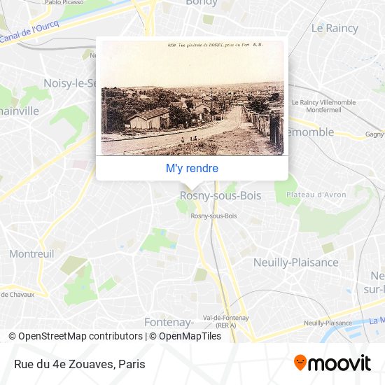 Rue du 4e Zouaves plan