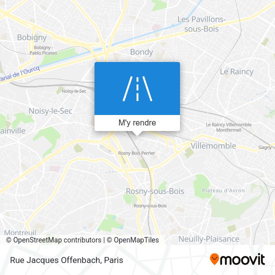 Rue Jacques Offenbach plan