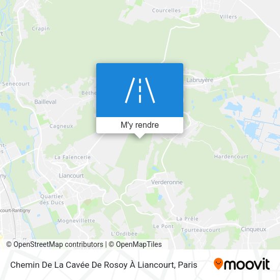 Chemin De La Cavée De Rosoy À Liancourt plan