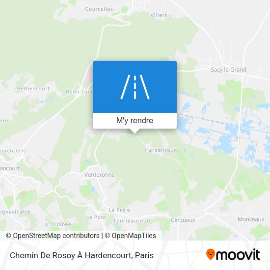Chemin De Rosoy À Hardencourt plan