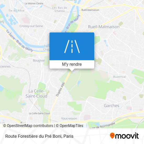 Route Forestière du Pré Boni plan