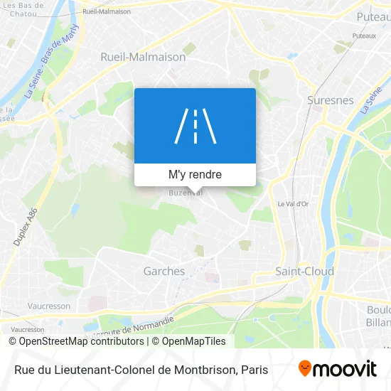 Rue du Lieutenant-Colonel de Montbrison plan