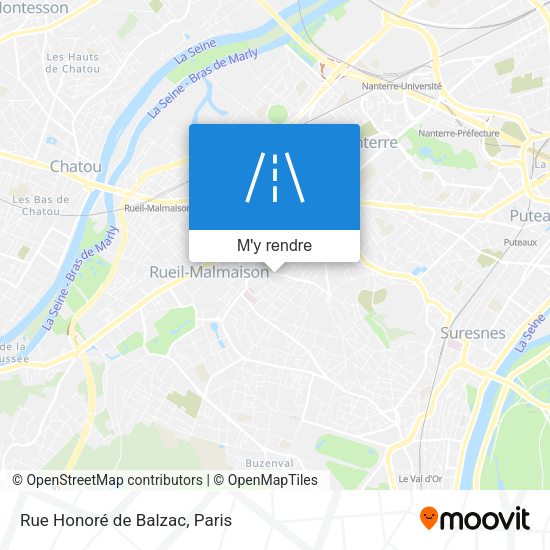 Rue Honoré de Balzac plan