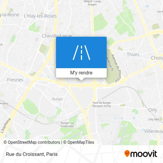 Rue du Croissant plan