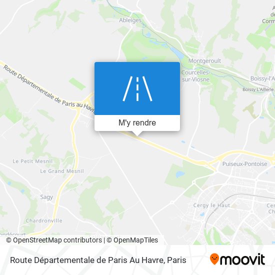 Route Départementale De Paris Au Havre plan