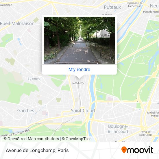 Avenue de Longchamp plan