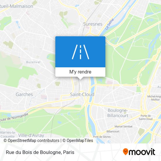 Rue du Bois de Boulogne plan