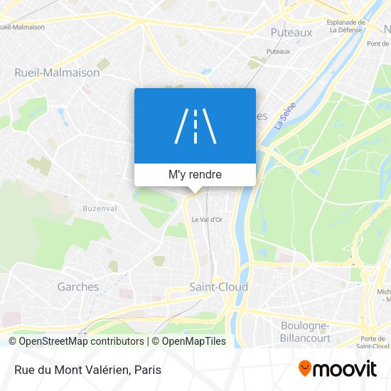 Rue du Mont Valérien plan