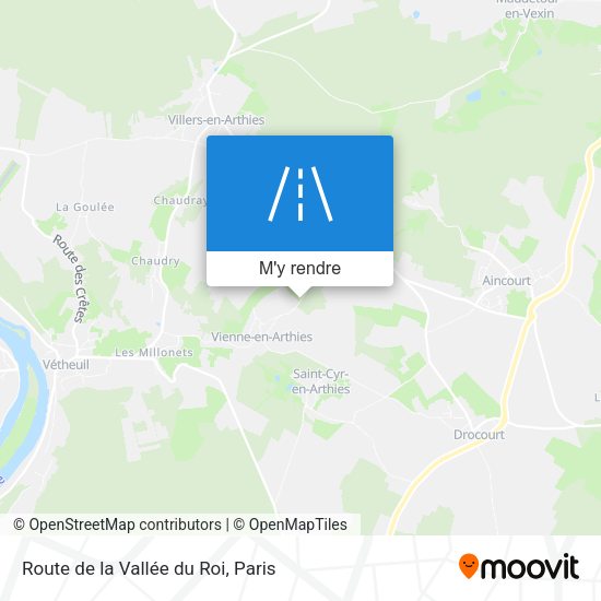 Route De La Vallée Du Roi plan