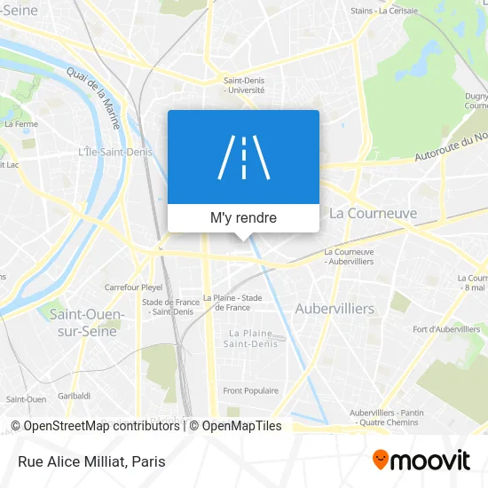 Rue Alice Milliat plan