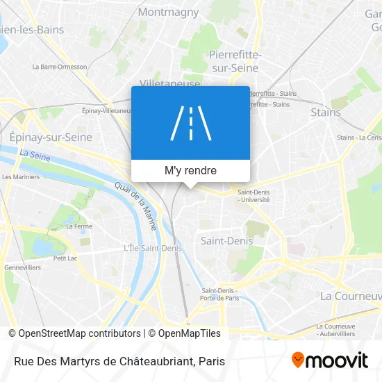 Rue Des Martyrs de Châteaubriant plan