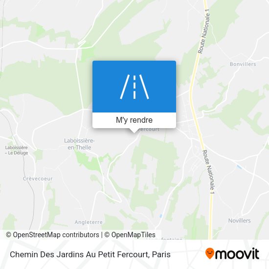 Chemin Des Jardins Au Petit Fercourt plan
