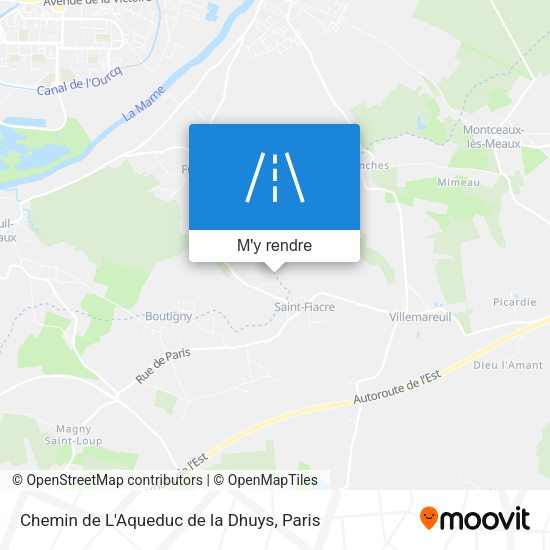 Chemin de L'Aqueduc de la Dhuys plan