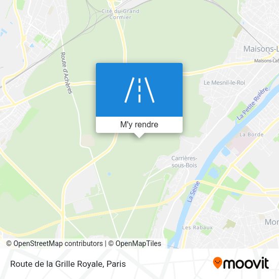 Route de la Grille Royale plan