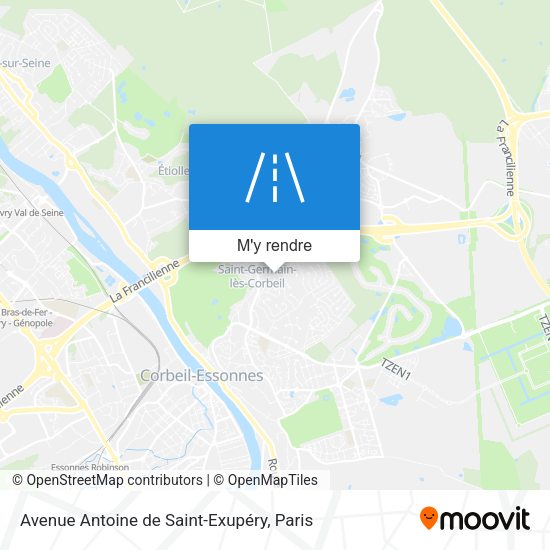 Avenue Antoine de Saint-Exupéry plan