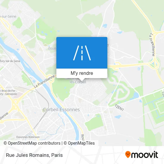 Rue Jules Romains plan