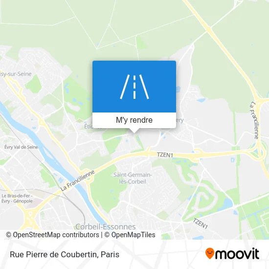 Rue Pierre de Coubertin plan