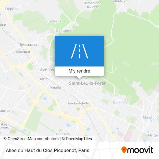 Allée du Haut du Clos Picquenot plan