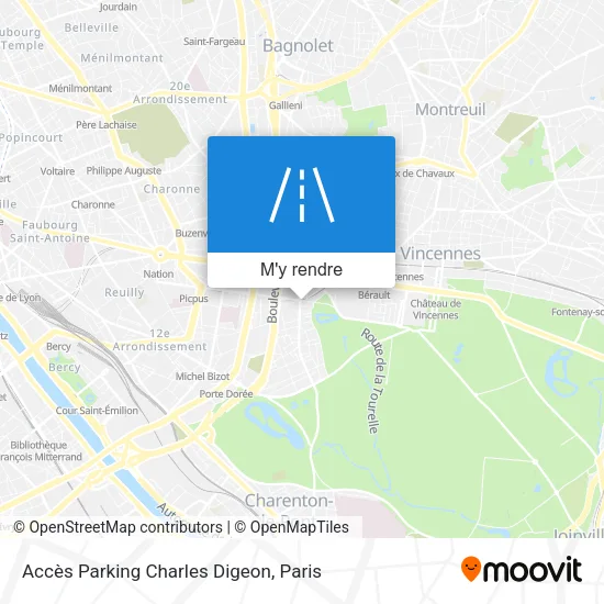 Accès Parking Charles Digeon plan