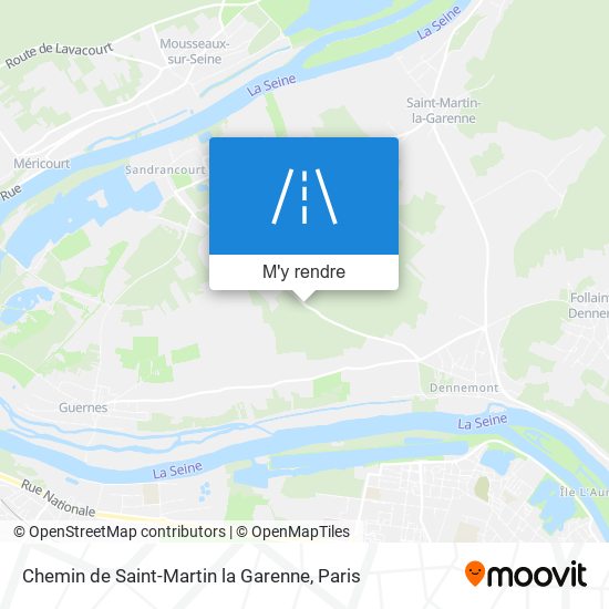 Chemin de Saint-Martin la Garenne plan