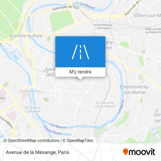 Avenue de la Mésange plan