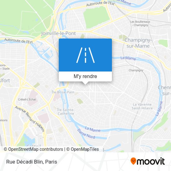 Rue Décadi Blin plan