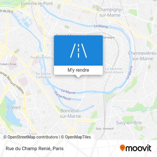 Rue du Champ Renié plan